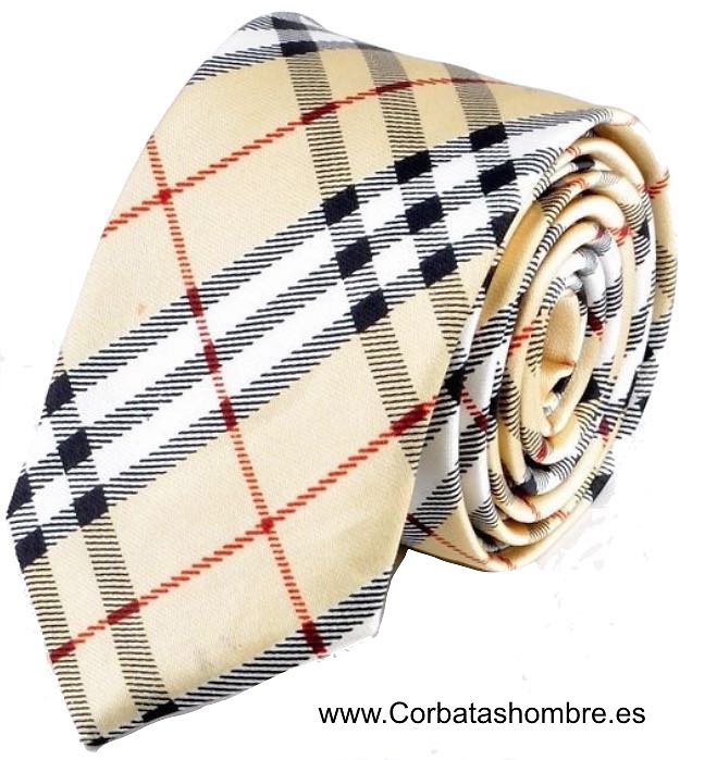 corbata de cuadros estrecha ingl s burberry