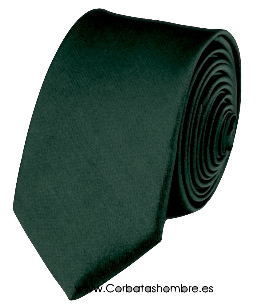 Corbata verde elegante estrecha para traje gris